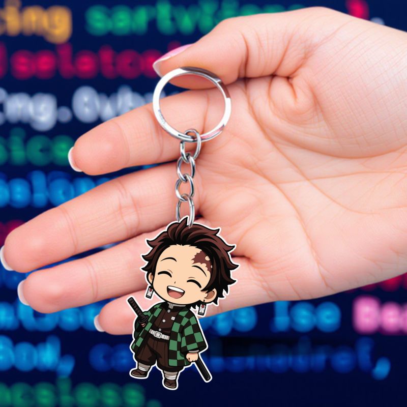 Acrylic Anime & Cartoon Theme Keychain For Bike & Car Birthday Return Gift For Kids Gift For Girls & Boys